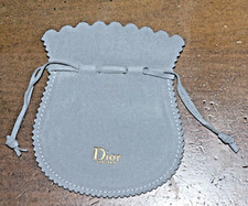 CHRISTIAN DIOR JOAILLERIE GRANDE POCHETTE ECRIN EN FEUTRINE GRIS POUR BIJOU NEUF