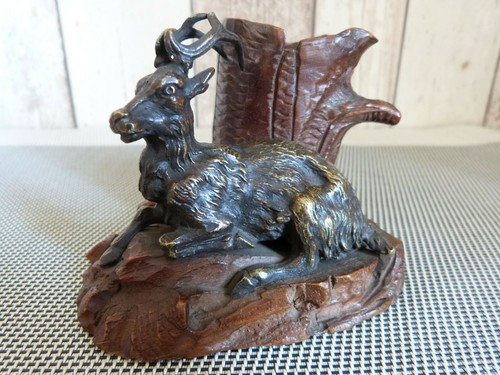 Ancien bronze animalier cerf - bronze,