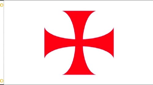 Drapeau templier croix - drapeau, templier/croix