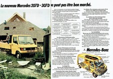 Publicité Advertising  258  1978   Mercedes-Benz fourgon  camion  207 307D (2pag