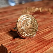 Bague pièce griffes avec - pièce, 10