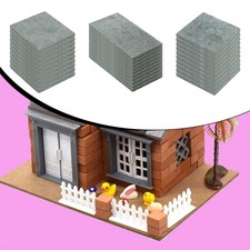 Lot de 10 Blocs de Construction En Béton pour Paysage de Montagne, Bricolage,