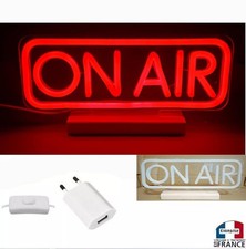 Panneau enseigne lumineuse Neon led à poser ON AIR deco studio radio vitrine R