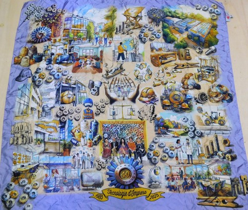 Foulard 100 pura soie vintage - 100%,