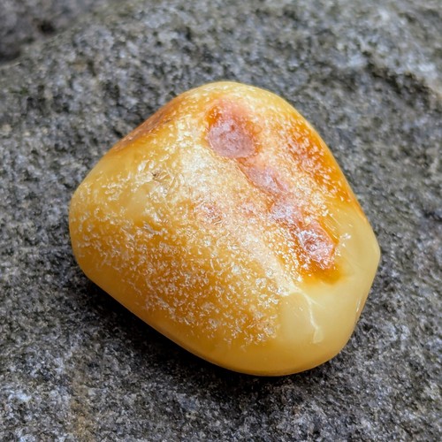 White amber stone - white,
