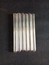 Lot De 6 tubes a essai éprouvettes en verre Chimie L 17cm