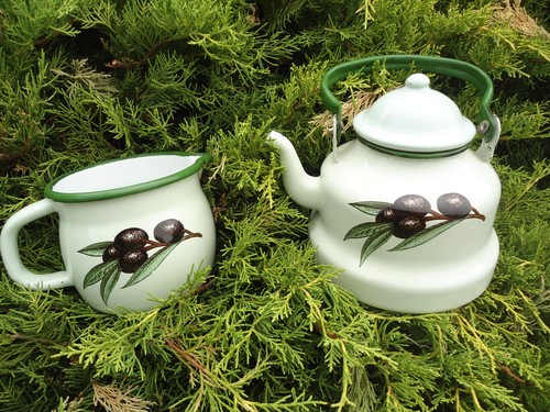 Bouilloire pot emailles - bouilloire, +