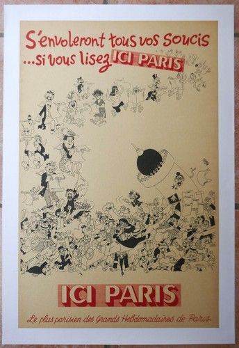 Affiche journal ici paris - affiche,