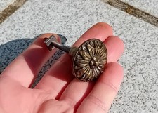 POIGNÉE DE MEUBLE TIROIR bouton, en métal blanc, D=3 cm   N°28A