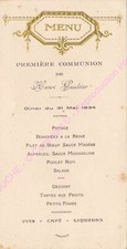 MENU Première communion Henri