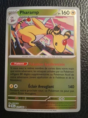 Carte pokémon pharamp - carte,