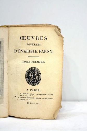 Livre ancien parny - livre, oeuvres