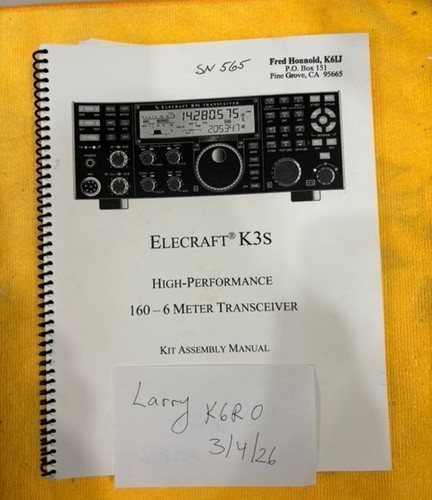 Elecraft k3s kit original - elecraft,