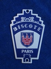 JOLI Nice RARE TOP ++ PLAQUE VELO ANCIENNE ? Old bike plate ? - BISCOTE PARIS