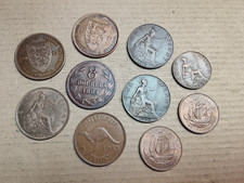 Lot de monnaies en bronze anglaises
