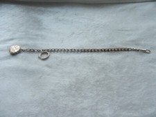 Ancienne chaine montre à gousset plaqué or Breloque Art Nouveau poinçon Savard