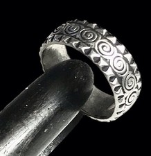 Kelt Ancienne bague argent massif  T48 anneau Orné Motif Celtique Bijou Breton