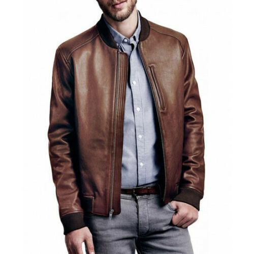Blouson bomber homme - en, cuir