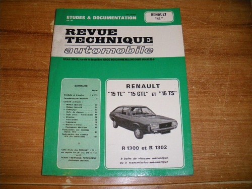 Revue technique renault - revue, 15