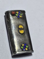 Petite Boîte En Argent Kabyle Berbère Ethnique Curiosité Sans Fermeture