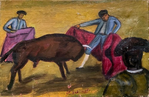 Corrida ses toreros huile - et,