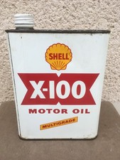 Ancien bidon d'huile Shell X100 / Collection / Automobilia / Garage