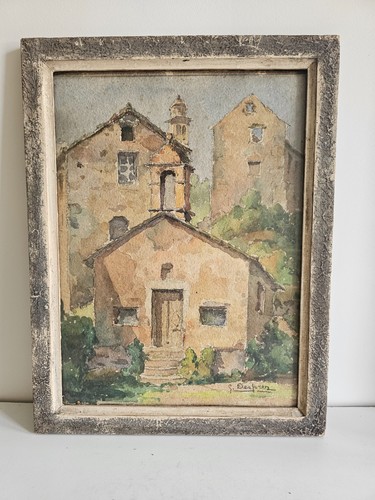 Tableau aquarelle paysage - tableau,