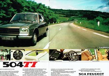 Publicité Advertising  258  1978  la Peugeot 504 Ti  (2pages) *