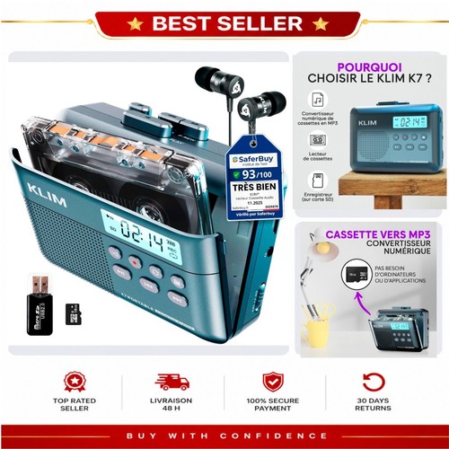 Klim lecteur cassette mp3 - lecteur,