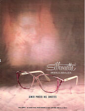 PUBLICITE ADVERTISING 074  1990   SILHOUETTE   optique lunettes