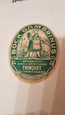 Ancienne étiquette bière Brie  TRINQUET