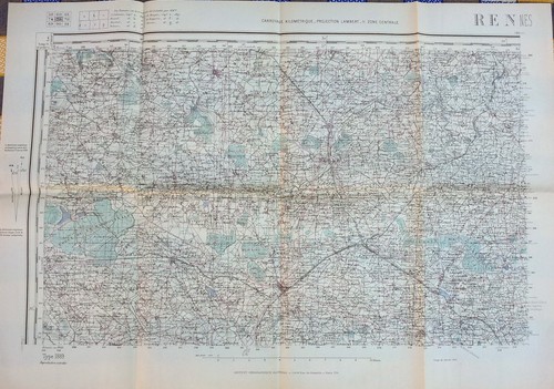 Ancienne carte bretagne - ancienne, de