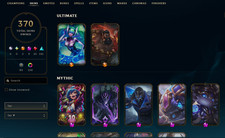 Compte league of legends EUW (lvl 355)  370 skins + MMR Plat + MMR Master TFT
