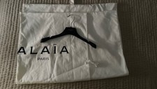 ALAÏA Housse de Transport Vêtement Blanche Coton Neuve avec Cintre ⇒ 100 x 68 cm