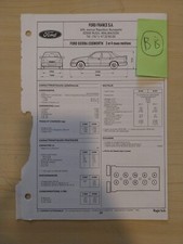 Ford Sierra Cosworth 4x4 2rm 2.0 Turbo Fiche Technique Regla tech 1992 6 Pages