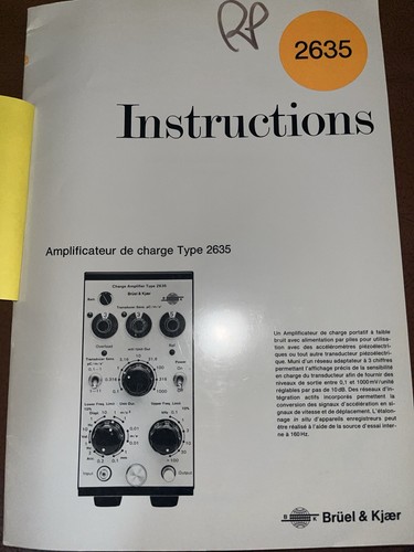 Bruel kjaer instructions - &,