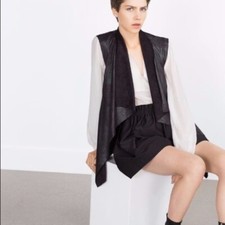 Faux Suede Vest Zara size S