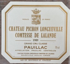 Étiquette Château Pichon