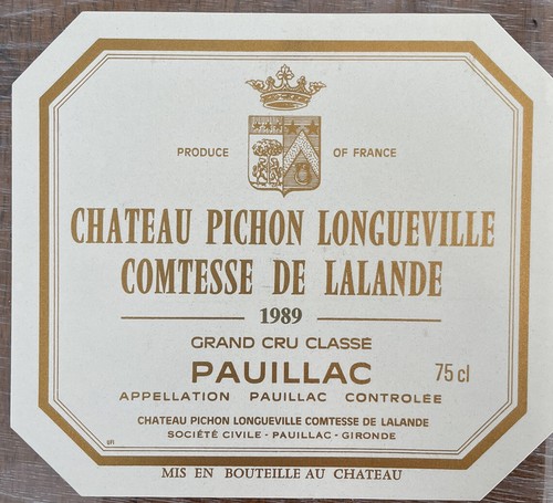 étiquette château pichon - Étiquette,