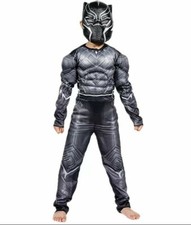 Costume Black Panther Avenger Musclé Avec Masque taille disponible de 4 à 12 ans