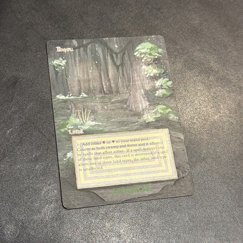Mtg bayou altered - dual, land