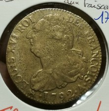 louis XVI ♦ 2 Sols aux Faisceaux ♦ 1792 A ♦ PARIS ♦ BRONZE RARE ! 