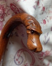 ANCIENNE CANNE   TETE DE CHIEN