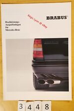 BRABUS MERCEDES W201 W124 R107 MB100 W123 W126 R129 Prospectus Allemand 4 p 1990