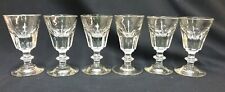 6 ANCIENS VERRES A LIQUEUR SUR PIED EN VERRE SOUFFLE FOND EPAIS FIN XIX DEBUT XX