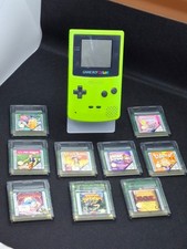 Console Nintendo game boy color verte vintage+ 9 jeux d epoque