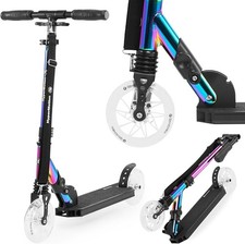 Trottinette Enfant Ado Pliable Amortisseur 100kg Alu- hauteur74-88 cm ABEC-7
