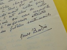 Hervé BAZIN (1911-1996) Romancier. ACADEMIE GONCOURT. AUTOGRAPH à Dorgelès