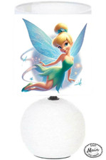 Lampe de chevet Fée Clochette pied Céramique Lampe Enfant.