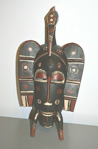 Masque ancien africain oiseau - masque,